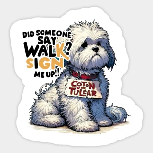 Coton de Tulear The Wander Woofs Companion Sticker